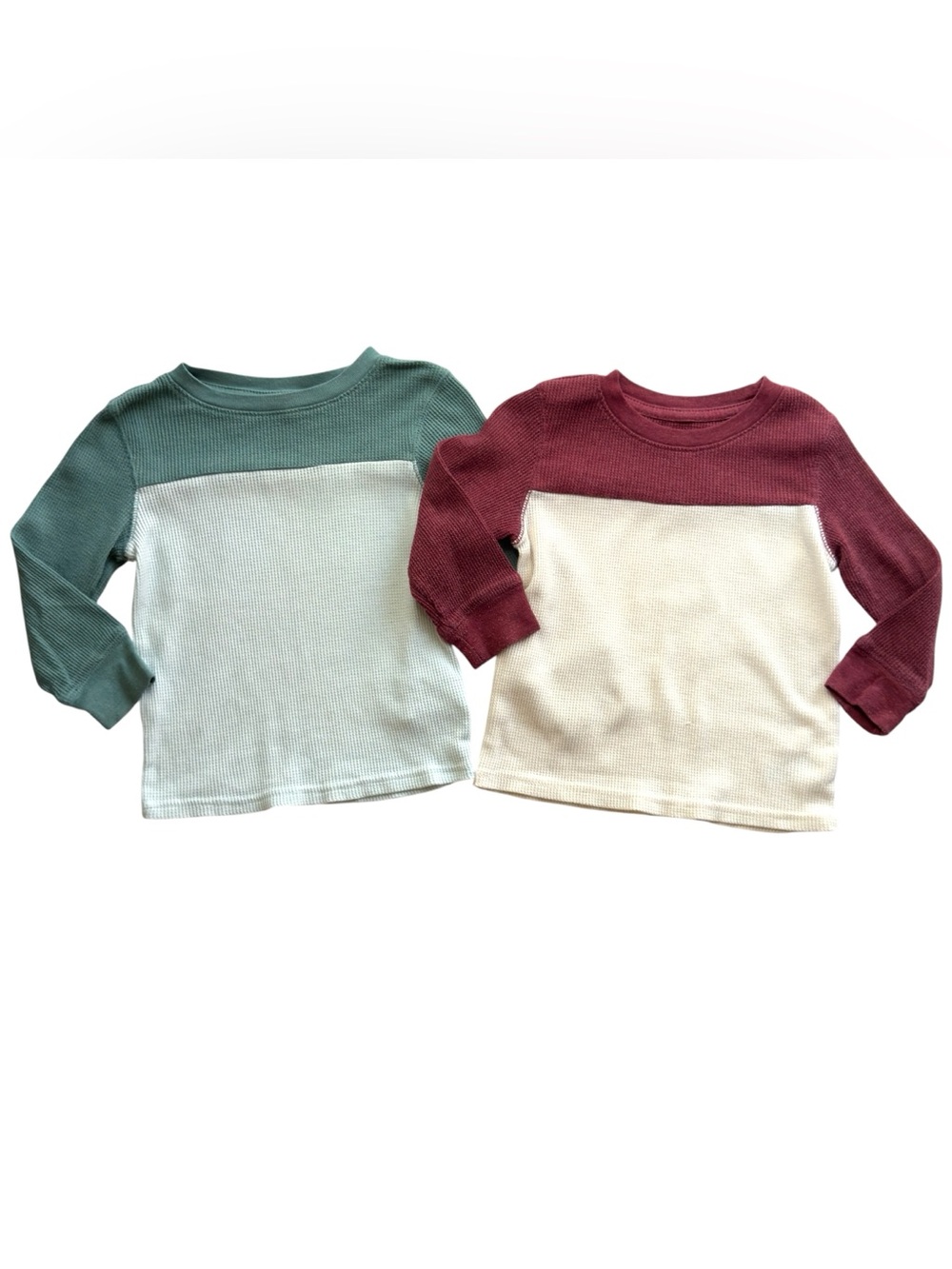 Cat & Jack Toddler 2T Waffle Knit Crew Neck Long Sleeve Tops